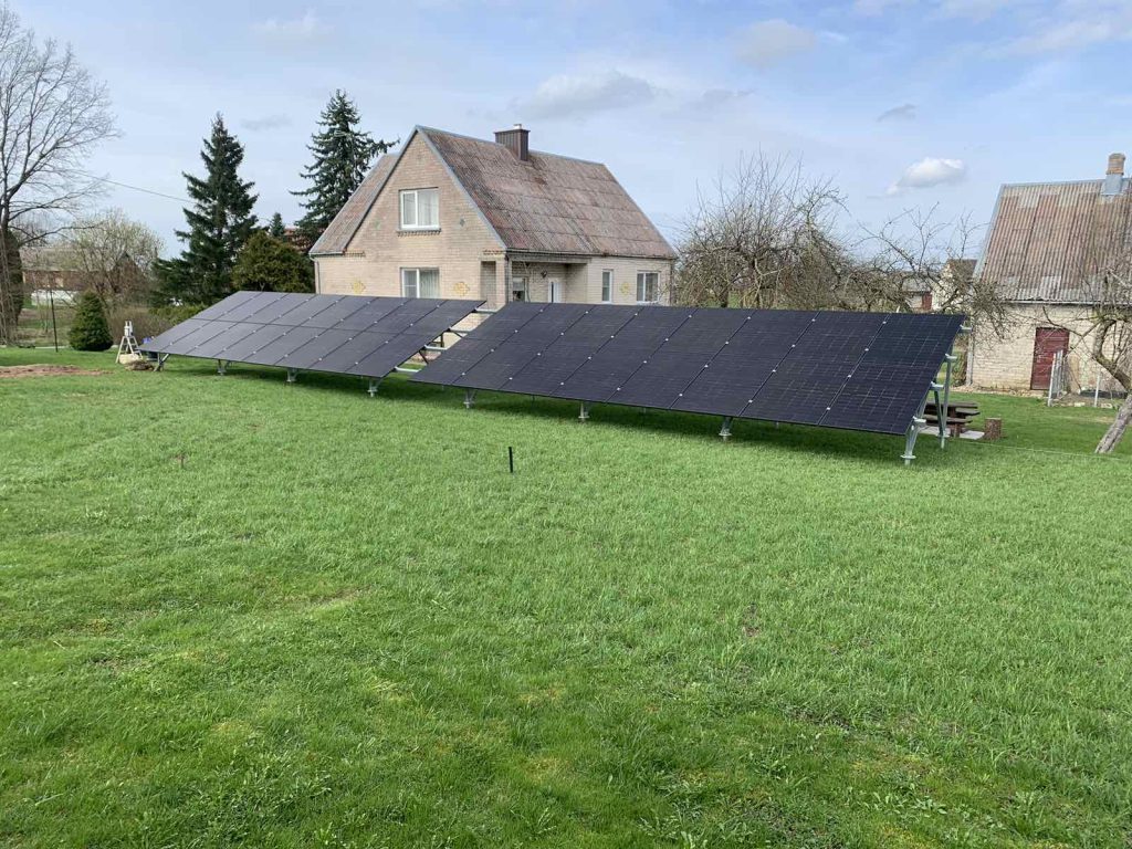 13,44kW antžeminė saulės elektrinė Skuodo r.