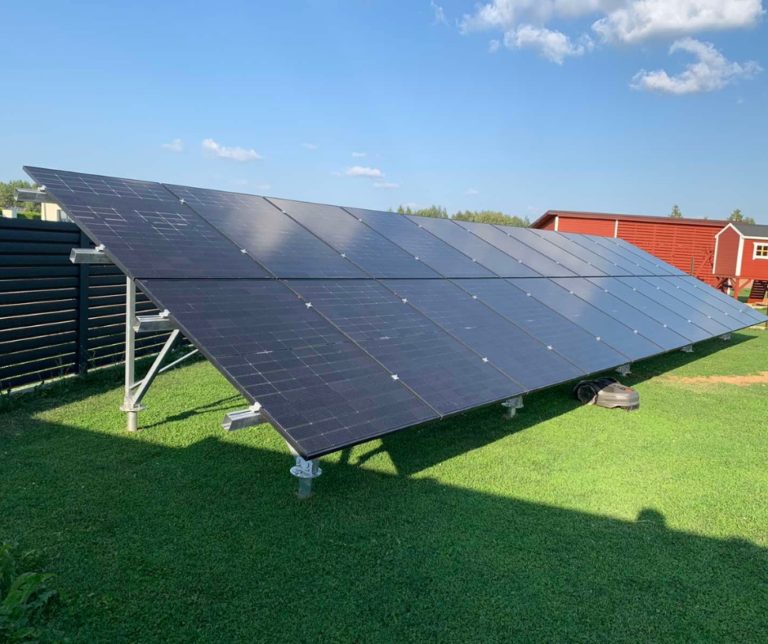 9,68 kW antžeminė saulės elektrinė Plungės r.