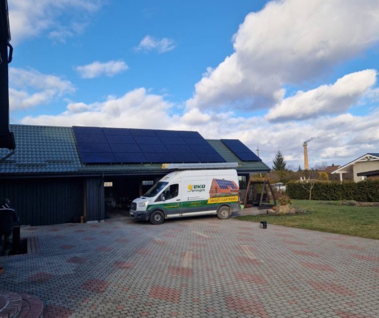 10 kW saulės elektrinė Plungėje