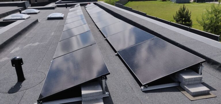 10 kW elektrinė ant plokščio stogo + 16 KWh kaupiklis Klaipėdos rajone
